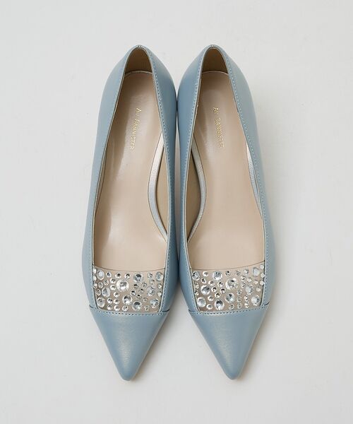 Au BANNISTER / オゥ バニスター パンプス | ラインストーンパンプス【予約】（ライトブルー）