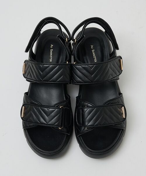 Au BANNISTER / オゥ バニスター サンダル | 【軽量】Wベルトスポーツサンダル【予約】(ブラック)