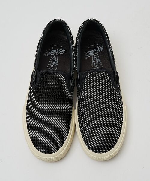 Au BANNISTER / オゥ バニスター スニーカー | 【シルクネクタイ生地使用】スリッポンスニーカー【予約】(ブラック)