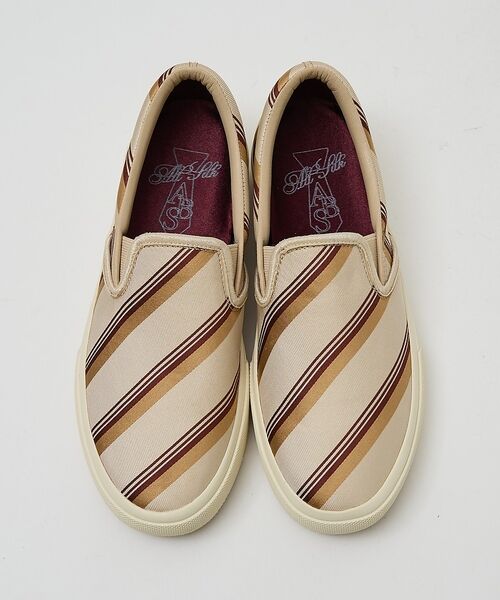 Au BANNISTER / オゥ バニスター スニーカー | 【シルクネクタイ生地使用】スリッポンスニーカー【予約】(ベージュ)