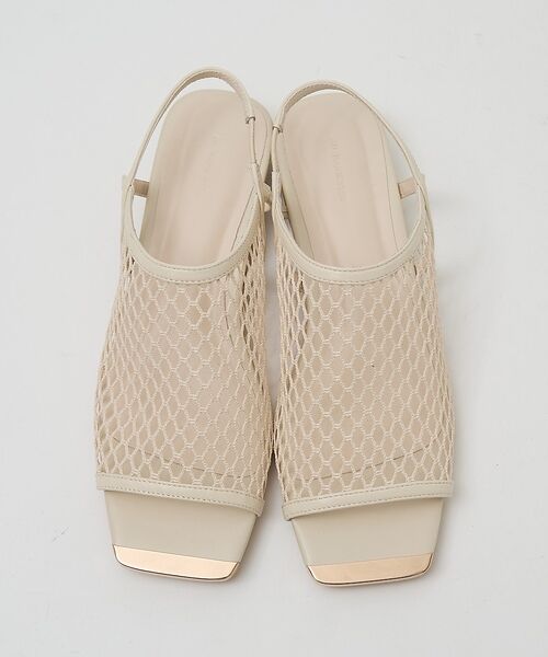 Au BANNISTER / オゥ バニスター サンダル | メタルトゥメッシュサンダル（アイボリー）