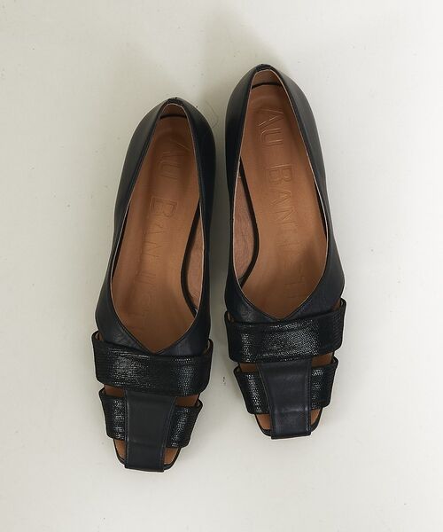 Au BANNISTER / オゥ バニスター パンプス | 【ロングセラー】グルカモチーフフラットパンプス(ブラック)