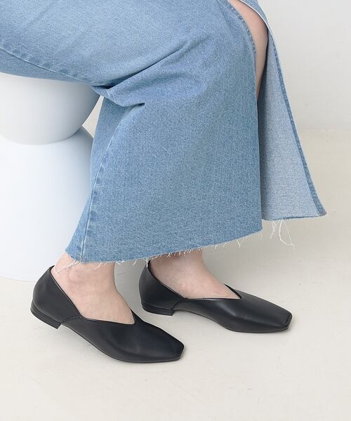 Au BANNISTER / オゥ バニスター フラットシューズ | 【販売店舗限定】スクエアトゥVカットパンプス【予約】 | 詳細1