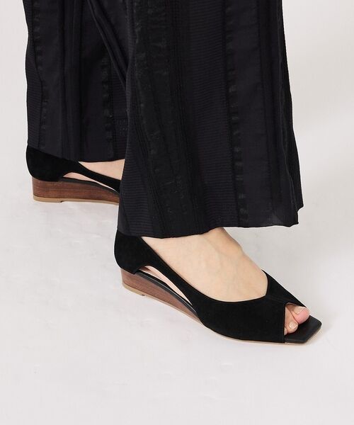 Au BANNISTER / オゥ バニスター パンプス | 【オープントゥ】バタフライカットウェッジソールパンプス【予約】 | 詳細3