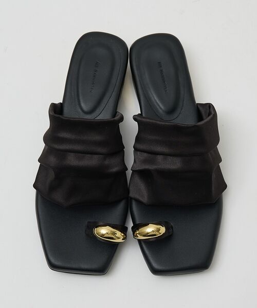 Au BANNISTER / オゥ バニスター サンダル | 【ストレッチサテン】サムメタルサンダル【予約】 | 詳細1