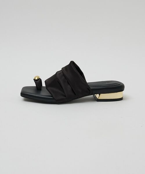 Au BANNISTER / オゥ バニスター サンダル | 【ストレッチサテン】サムメタルサンダル【予約】 | 詳細3