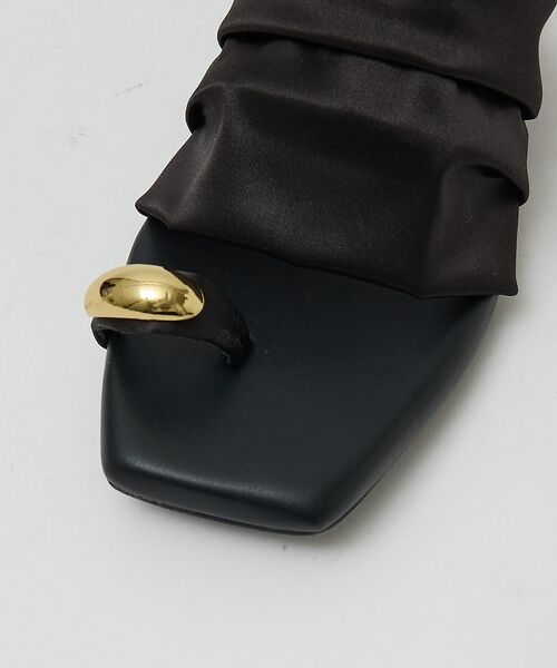 Au BANNISTER / オゥ バニスター サンダル | 【ストレッチサテン】サムメタルサンダル【予約】 | 詳細4