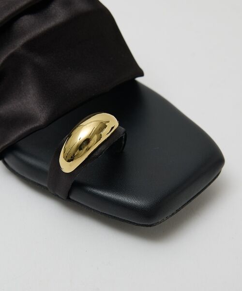 Au BANNISTER / オゥ バニスター サンダル | 【ストレッチサテン】サムメタルサンダル【予約】 | 詳細7