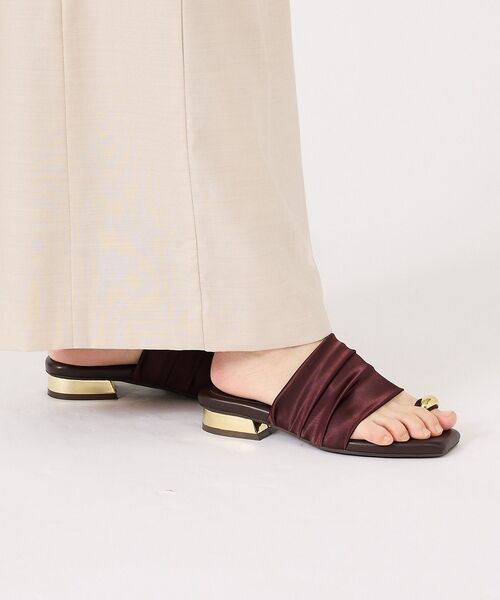 Au BANNISTER / オゥ バニスター サンダル | 【ストレッチサテン】サムメタルサンダル【予約】 | 詳細15