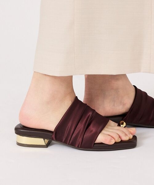 Au BANNISTER / オゥ バニスター サンダル | 【ストレッチサテン】サムメタルサンダル【予約】 | 詳細17