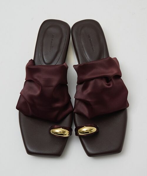 Au BANNISTER / オゥ バニスター サンダル | 【ストレッチサテン】サムメタルサンダル【予約】 | 詳細18