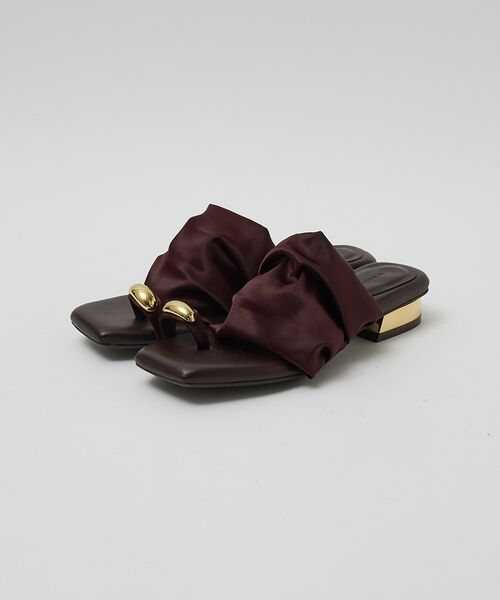 Au BANNISTER / オゥ バニスター サンダル | 【ストレッチサテン】サムメタルサンダル【予約】 | 詳細19