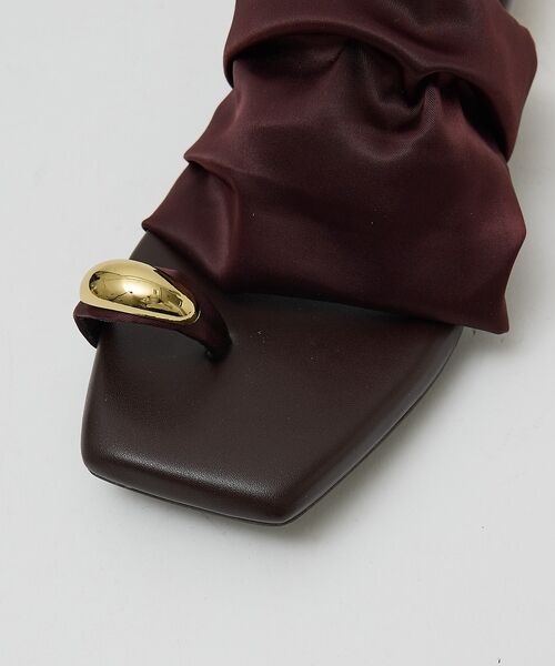 Au BANNISTER / オゥ バニスター サンダル | 【ストレッチサテン】サムメタルサンダル【予約】 | 詳細21