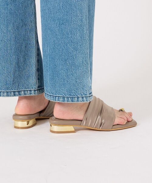 Au BANNISTER / オゥ バニスター サンダル | 【ストレッチサテン】サムメタルサンダル【予約】 | 詳細26