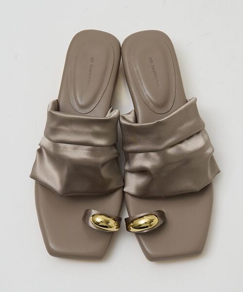 Au BANNISTER / オゥ バニスター サンダル | 【ストレッチサテン】サムメタルサンダル【予約】 | 詳細27