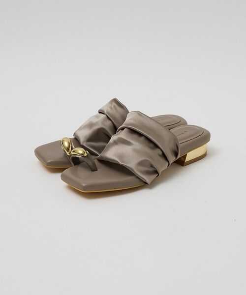 Au BANNISTER / オゥ バニスター サンダル | 【ストレッチサテン】サムメタルサンダル【予約】 | 詳細28