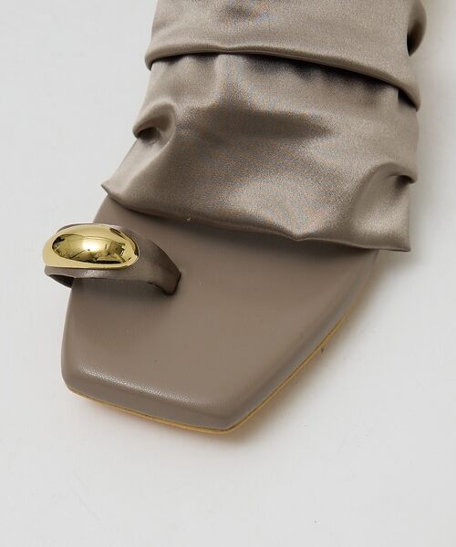 Au BANNISTER / オゥ バニスター サンダル | 【ストレッチサテン】サムメタルサンダル【予約】 | 詳細30