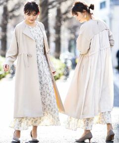 a.v.v / アー・ヴェ・ヴェ その他アウター | バックギャザー切り替えラペルコート