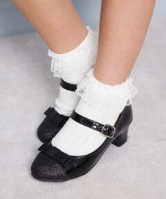 a.v.v / アー・ヴェ・ヴェ パンプス | [KIDS]ラメヒールシューズ