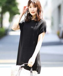 a.v.v / アー・ヴェ・ヴェ ニット・セーター | 【洗える】編地切り替えチュニックニット