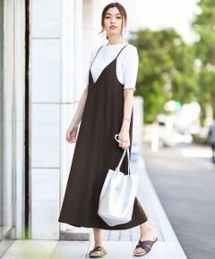 a.v.v / アー・ヴェ・ヴェ ロング・マキシ丈ワンピース | 【ひんやりタッチ】リネン混キャミワンピース