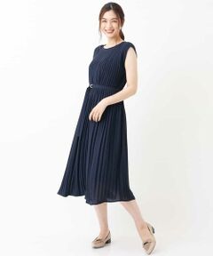 a.v.v / アー・ヴェ・ヴェ ロング・マキシ丈ワンピース | 総プリーツナローベルトワンピース