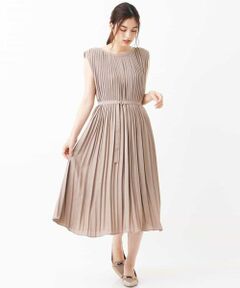 a.v.v / アー・ヴェ・ヴェ ロング・マキシ丈ワンピース | 総プリーツナローベルトワンピース