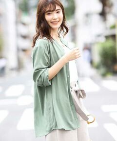 a.v.v / アー・ヴェ・ヴェ シャツ・ブラウス | リネン混バンドカラーシャツ