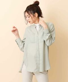 a.v.v / アー・ヴェ・ヴェ シャツ・ブラウス | 【洗える】バンドカラーポケットシャツ