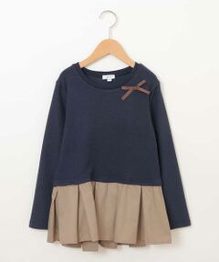 a.v.v / アー・ヴェ・ヴェ カットソー | [100-130]ペプラムテレコカットソー[WEB限定サイズ]