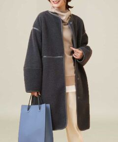 a.v.v / アー・ヴェ・ヴェ その他アウター | 配色パイピングボアムートンコート