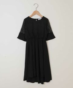 a.v.v / アー・ヴェ・ヴェ ロング・マキシ丈ワンピース | [140-150]【セレモニースタイル】レースワンピース