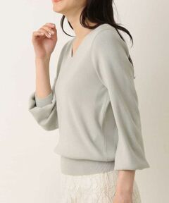 a.v.v / アー・ヴェ・ヴェ ニット・セーター | 【洗える】Ｖネックパフスリーブニット