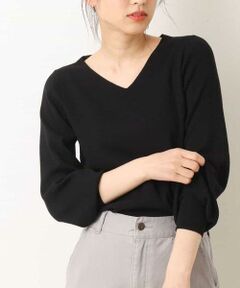 a.v.v / アー・ヴェ・ヴェ ニット・セーター | 【洗える】Ｖネックパフスリーブニット