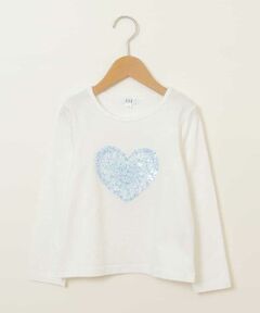 a.v.v / アー・ヴェ・ヴェ カットソー | [140-150]【洗える】リバーシブルスパンコールカットソー