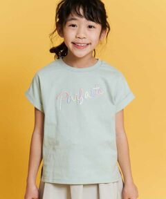 [100-130]【接触冷感】ロールアップロゴＴシャツ[WEB限定サイズ]