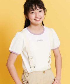 a.v.v / アー・ヴェ・ヴェ カットソー | [140-150]パイピングパフスリーブテレコカットソー