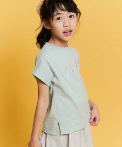 [160]【接触冷感】ロールアップロゴＴシャツ[WEB限定サイズ]