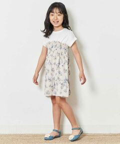 a.v.v / アー・ヴェ・ヴェ ロング・マキシ丈ワンピース | [100-130]ドッキングフラワープリントワンピース[WEB限定サイズ]