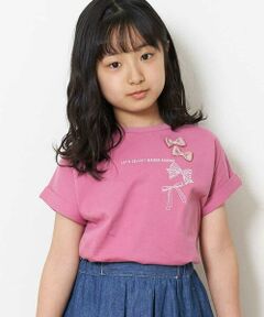 [100-130]【接触冷感】リボンデザインＴシャツ[WEB限定サイズ]