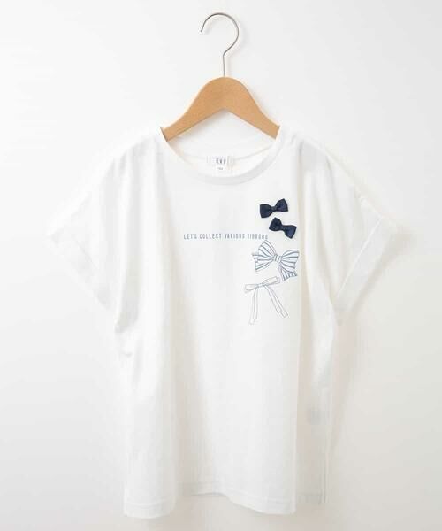 a.v.v / アー・ヴェ・ヴェ カットソー | [100-130]【接触冷感】リボンデザインＴシャツ[WEB限定サイズ] | 詳細15