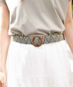 a.v.v / アー・ヴェ・ヴェ ベルト・サスペンダー | ウッドバックルゴムメッシュベルト