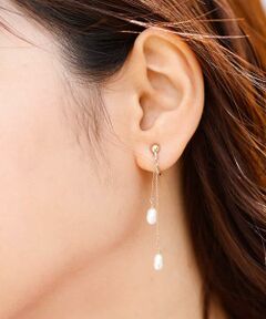 a.v.v / アー・ヴェ・ヴェ ピアス・イヤリング | 【イヤリング】淡水パール調チェーンイヤリング