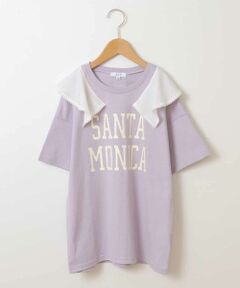 [160]衿ドッキングロゴＴシャツ[WEB限定サイズ]