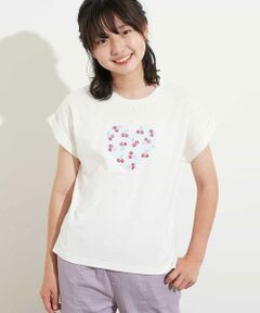 [100-130]【接触冷感】リバーシブル スパンコールTシャツ