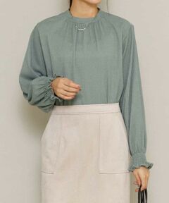 a.v.v / アー・ヴェ・ヴェ カットソー | シャーリングボリュームスリーブハイネックトップス