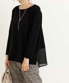 a.v.v / アー・ヴェ・ヴェ カットソー | バックシフォンドッキングトップス