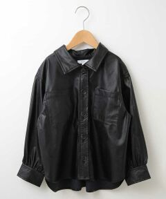 a.v.v / アー・ヴェ・ヴェ シャツ・ブラウス | [120-130]【洗える】フェイクレザーCPOジャケット