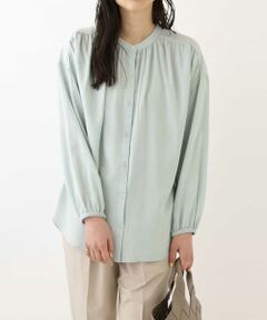 a.v.v / アー・ヴェ・ヴェ シャツ・ブラウス | とろみギャザーバンドカラーブラウス