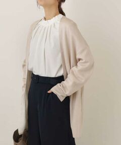 a.v.v / アー・ヴェ・ヴェ カーディガン・ボレロ | Wフェイス釦レスカーディガン